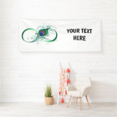 Unendlichkeitssymbol mit Peacock Feather Banner (Insitu)