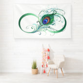 Unendlichkeitssymbol mit Peacock Feather Banner (Insitu)