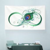 Unendlichkeitssymbol mit Peacock Feather Banner (Messe)