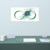 Unendlichkeitssymbol mit Peacock Feather Banner (Messe)