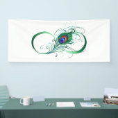 Unendlichkeitssymbol mit Peacock Feather Banner (Messe)