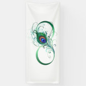 Unendlichkeitssymbol mit Peacock Feather Banner (Vertikal)
