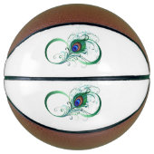 Unendlichkeitssymbol mit Peacock Feather Basketball (Vorderseite)