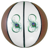 Unendlichkeitssymbol mit Peacock Feather Basketball (Vertikal)