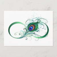 Unendlichkeitssymbol mit Peacock Feather