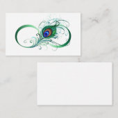 Unendlichkeitssymbol mit Peacock Feather Begleitkarte (Vorne/Hinten)