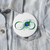 Unendlichkeitssymbol mit Peacock Feather Button (Beispiel)