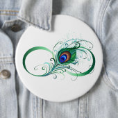 Unendlichkeitssymbol mit Peacock Feather Button (Beispiel)