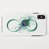 Unendlichkeitssymbol mit Peacock Feather Case-Mate iPhone Hülle (Rückseite (Horizontal))