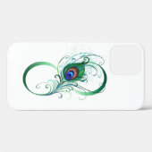 Unendlichkeitssymbol mit Peacock Feather Case-Mate iPhone Hülle (Rückseite (Horizontal))