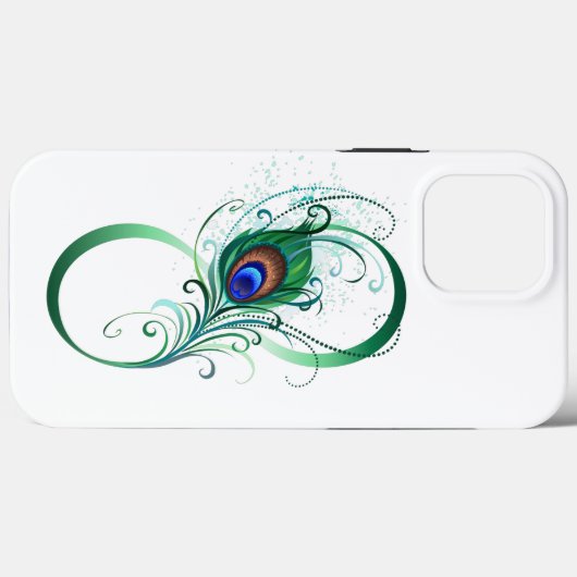 Unendlichkeitssymbol mit Peacock Feather Case-Mate iPhone Hülle (Rückseite (Horizontal))