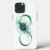 Unendlichkeitssymbol mit Peacock Feather Case-Mate iPhone Hülle (Rückseite)
