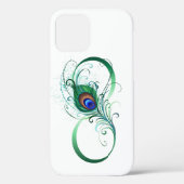 Unendlichkeitssymbol mit Peacock Feather Case-Mate iPhone Hülle (Rückseite)
