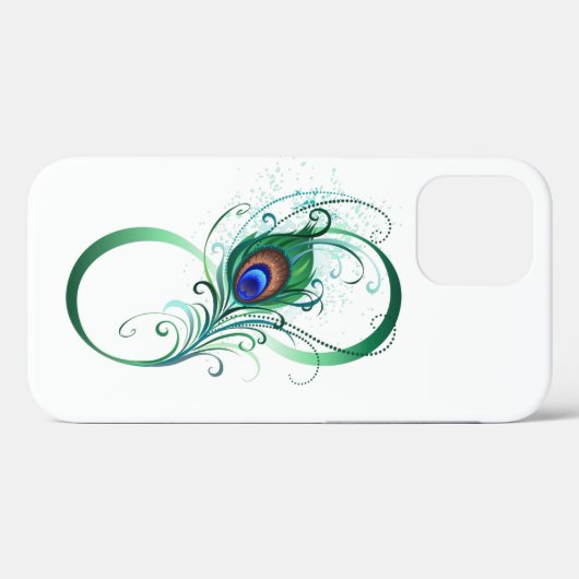 Unendlichkeitssymbol mit Peacock Feather Case-Mate iPhone Hülle (Rückseite (Horizontal))
