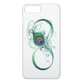 Unendlichkeitssymbol mit Peacock Feather Case-Mate iPhone Hülle (Rückseite)
