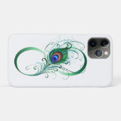 Unendlichkeitssymbol mit Peacock Feather Case-Mate iPhone Hülle (Rückseite (Horizontal))