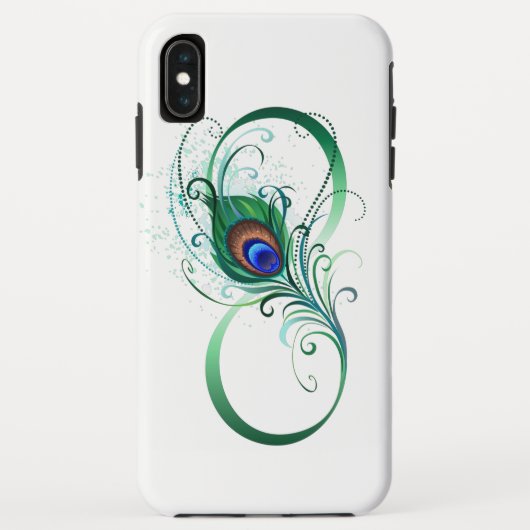 Unendlichkeitssymbol mit Peacock Feather Case-Mate iPhone Hülle (Rückseite)