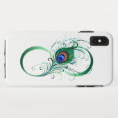 Unendlichkeitssymbol mit Peacock Feather Case-Mate iPhone Hülle (Rückseite (Horizontal))