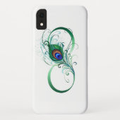 Unendlichkeitssymbol mit Peacock Feather Case-Mate iPhone Hülle (Rückseite)