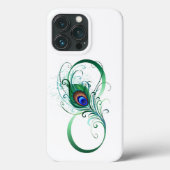 Unendlichkeitssymbol mit Peacock Feather Case-Mate iPhone Hülle (Rückseite)