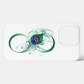 Unendlichkeitssymbol mit Peacock Feather Case-Mate iPhone Hülle (Rückseite (Horizontal))