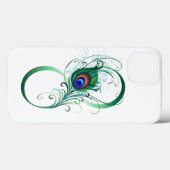 Unendlichkeitssymbol mit Peacock Feather Case-Mate iPhone Hülle (Rückseite (Horizontal))