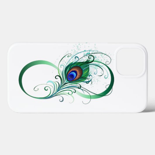 Unendlichkeitssymbol mit Peacock Feather Case-Mate iPhone Hülle (Rückseite (Horizontal))