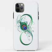 Unendlichkeitssymbol mit Peacock Feather Case-Mate iPhone Hülle (Rückseite)