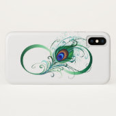 Unendlichkeitssymbol mit Peacock Feather Case-Mate iPhone Hülle (Rückseite (Horizontal))
