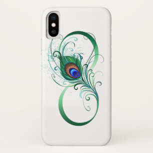 Unendlichkeitssymbol mit Peacock Feather Case-Mate iPhone Hülle