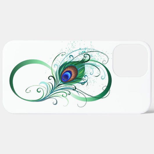 Unendlichkeitssymbol mit Peacock Feather Case-Mate iPhone Hülle (Rückseite / Rechts)