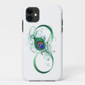 Unendlichkeitssymbol mit Peacock Feather Case-Mate iPhone Hülle (Rückseite)