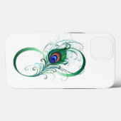 Unendlichkeitssymbol mit Peacock Feather Case-Mate iPhone Hülle (Rückseite (Horizontal))