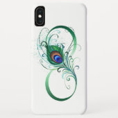 Unendlichkeitssymbol mit Peacock Feather Case-Mate iPhone Hülle (Rückseite)