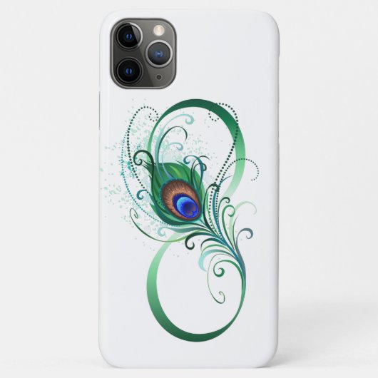 Unendlichkeitssymbol mit Peacock Feather Case-Mate iPhone Hülle (Rückseite)