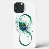 Unendlichkeitssymbol mit Peacock Feather Case-Mate iPhone Hülle (Rückseite)