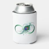 Unendlichkeitssymbol mit Peacock Feather Dosenkühler (Kanne Rückseite)