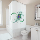 Unendlichkeitssymbol mit Peacock Feather Duschvorhang (Beispiel)