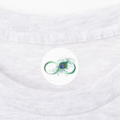 Unendlichkeitssymbol mit Peacock Feather Etiketten (Befestigt)