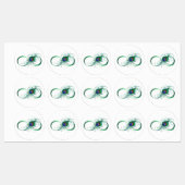 Unendlichkeitssymbol mit Peacock Feather Etiketten (Blatt)