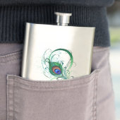 Unendlichkeitssymbol mit Peacock Feather Flachmann (Beispiel)