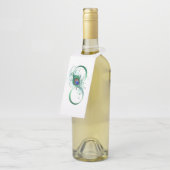 Unendlichkeitssymbol mit Peacock Feather Flaschenanhänger (Angewinkelt)