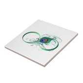 Unendlichkeitssymbol mit Peacock Feather Fliese (Seite)