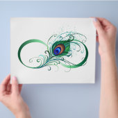 Unendlichkeitssymbol mit Peacock Feather Flyer (Hand)