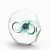 Unendlichkeitssymbol mit Peacock Feather Fotoblock (Rechts)