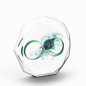 Unendlichkeitssymbol mit Peacock Feather Fotoblock (Links)