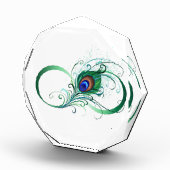 Unendlichkeitssymbol mit Peacock Feather Fotoblock (Rechts)