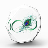 Unendlichkeitssymbol mit Peacock Feather Fotoblock (Links)