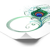 Unendlichkeitssymbol mit Peacock Feather Fotodruck (Ecke)