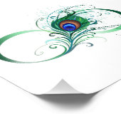 Unendlichkeitssymbol mit Peacock Feather Fotodruck (Ecke)